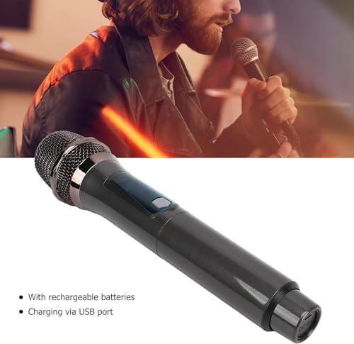 Kablosuz Karaoke Mikrofonu 6.35mm Amfi hoparlör İçin ve Sahne Performansı Çok Amaçlı Aktiviteler İçin Tak ve Çalıştır Kablosuz Mikrofon Dış Mekan Kullanıma Uygun WN-03 (Tekli Mikrofon) - Görsel 3