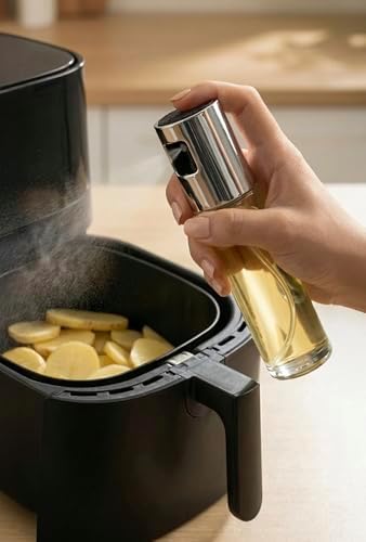 Pratik Püskürtmeli Sprey Cam Şişe Zeytinyağı Sirke Yağ Püskürtücü Yağdanlık Airfryer Yağlık 100ML - Görsel 3