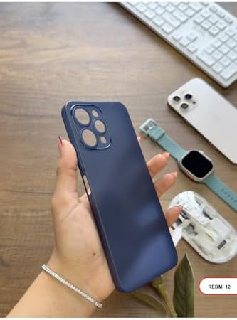 Alternative view of Süper İnce Mat Ultra Thin Silikon Kılıf Lacivert Redmi 12 ile uyumlu