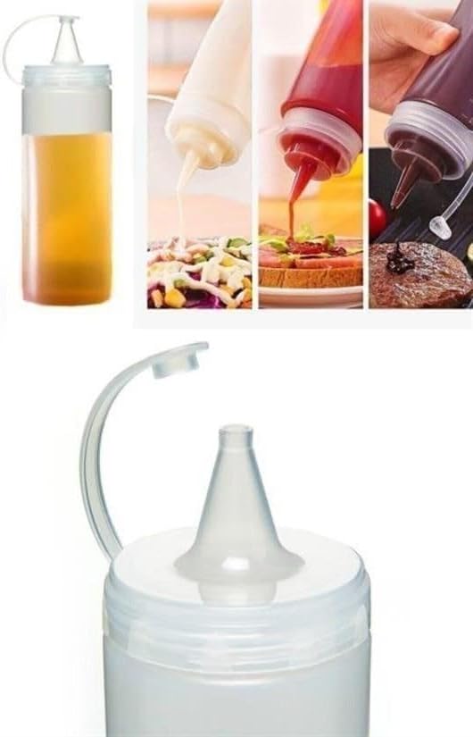 Alternative view of Sızdırmaz Şeffaf Kapaklı Yağlık Sosluk Şişesi Plastik Yağdanlık 400 ml AP-9028