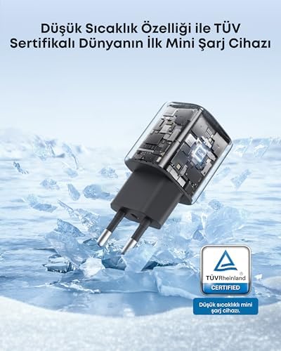 Zolo 30W Kompakt, USB-C GaN Şarj Cihazı, Siyah – A2698