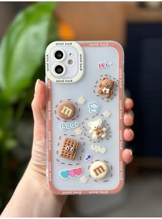 Iphone 11 Şeffaf Ayıcık Tasarımlı Yumuşak Silikon Kamera Korumalı Kılıf - Görsel 3