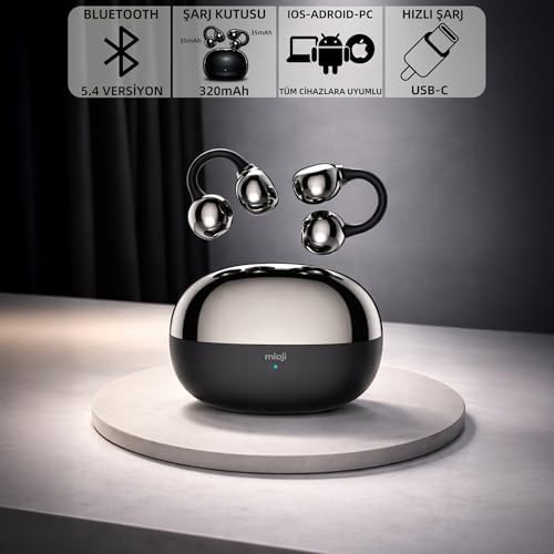 Alternative view of Mioji Air Buds 2 Kablosuz 5.4 IOS Android Windows PC ve Tüm Telefonlar ile Uyumlu Bluetooth Kulaklık - Siyah