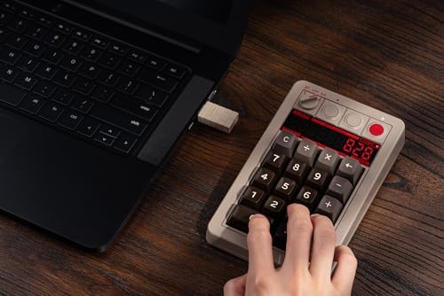 8BitDo Retro 18 Mechanical Numpad, Supports Calculator Mode, Bluetooth/2.4G/Wired Numpad for Windows and Android - C64 Edition