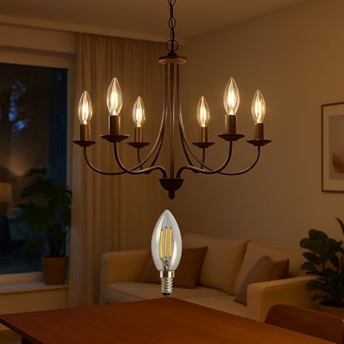 Alternative view of LED Rustik Mum Buji Ampul – E14 Duy, 4W (35W Eşdeğer), 3000K Günışığı, 400 Lümen – 220-240V, 3.5x10 cm – 10’lu Paket
