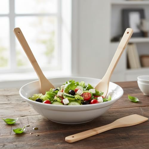 Alternative view of 3'lü Bambu Mutfak Gereç Seti – Doğal Ahşap Spatula, Kaşık ve Servis Çatalı | Yapışmaz Tencere Dostu, Antibakteriyel ve Isıya Dayanıklı Ahşap Mutfak Seti (30 cm)