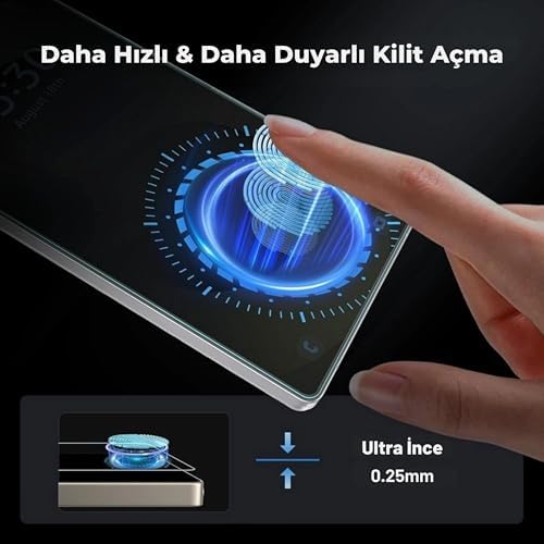 Tam Kaplayan Parmak İzi Bırakmayan Safir Ekran Koruyucu Cam, S25 FE İle Uyumlu - Görsel 2