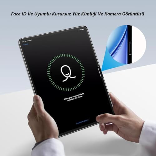 Apple iPad Air 13 inç Ekran Koruyucu 9H Parlak Nano Şeffaf M2 M3 M4 ile Uyumlu