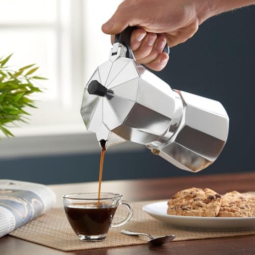 Moka Express Espresso Cezvesi – Ocak Üstü Espresso Pişirici, Alüminyum Gövde, Klasik İtalyan Tarzı Kahve Demleme Cezvesi-Expresso Demleyici Cezve (3 Cup) - Görsel 3