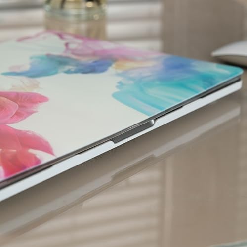 Alternative view of MacBook Air 13 inç Kılıf Uyumlu A1369 A1466 Renkli Boya Desenli İnce Sert Kapak Darbe Çizilme Koruma Hard Case Mat Yüzey Pembe