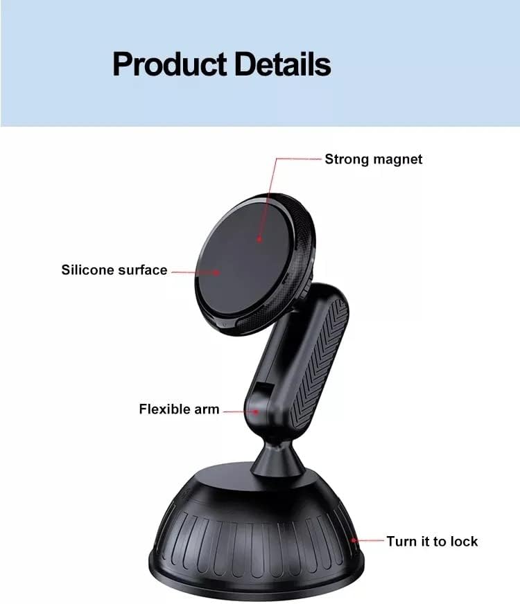 Alternative view of Privity Serisi Mıknatıslı Araç İçi Telefon Tutucu Vantuzlu Magnet 360 Derece Telefon Tutucu HL-003