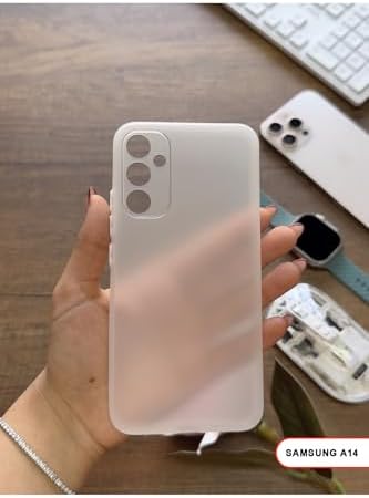 Alternative view of Süper İnce Mat Ultra Thin Silikon Kılıf Beyaz  Galaxy A14 ile uyumlu