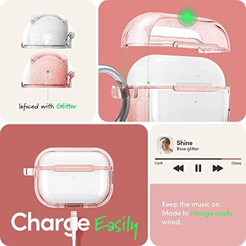 Ciel by CYRILL AirPods Pro (2.nesil) ile Uyumlu Kılıf Shine Rose Glitter - ACS05333 - Görsel 3