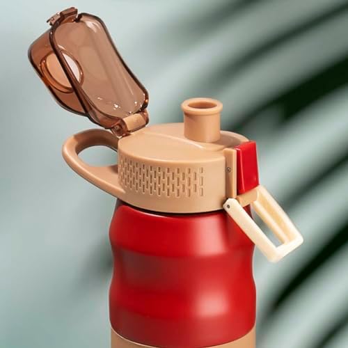 er 1393-3 Paslanmaz Çelik Sızdırmaz Çift Katmanlı Yalıtımlı Çay Kahve Termosu Kırmızı 350 ml - Görsel 3