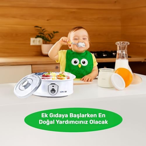 VZN 20W 1,5Lt. 7 Kavanozlu Bebek Ek Gıda Başlangıç Seti ve Profesyonel Yoğurt Mayalama Makinesi