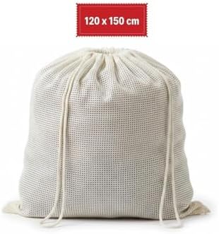 Mont ve perde Yıkama Filesi–Extra Büyük, Dayanıklı, Battal Boy 120x150 cm Nefes Alabilir Çamaşır Koruma Torbası