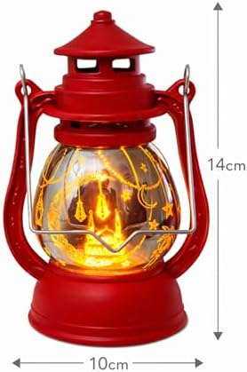 Pilli led ışık, Askılı Fener Süsü SARI Işıklar Peri Işıkları Aydınlatmalı Şerit Led Ramazan Süsü Led Işık Kırmızı - Görsel 3