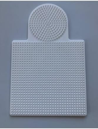 Hdg 2 Adet Ütü Ile Yapışan Boncuk Dizme Tablası Büyük Boy - Kare : 15,5 Cm - Daire : 8,5 Cm - Beyaz Renk