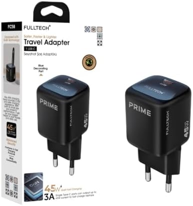 45W Gan Hızlı Şarj Adaptörü, Hızlı Şarj Başlığı, Akım Korumalı Güç Adaptörü, Güçlü Performans, Şarj Başlığı, Aşırı Gerilim, Kısa Devre, Isınma ve Akım Koruması, Gelişmiş Güvenlik ve Geniş Uyumluluk - Görsel 3