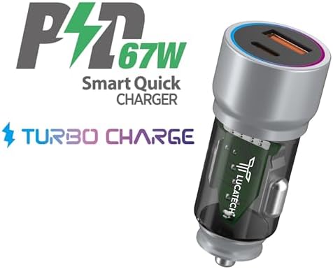 67W TURBO Araç Şarj Başlığı – USB + PD Girişli