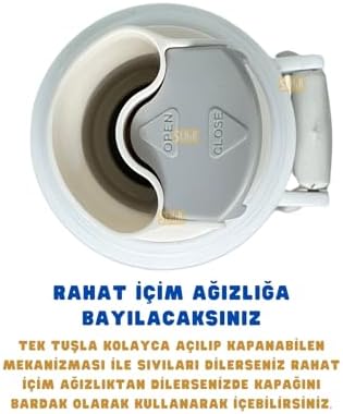 Fenerbahçe 650ml Lisanslı Çift Katlı Paslanmaz Çelik Termos 8 Saat Sıcak Soğuk Hediye Kutulu Beyaz - Görsel 3