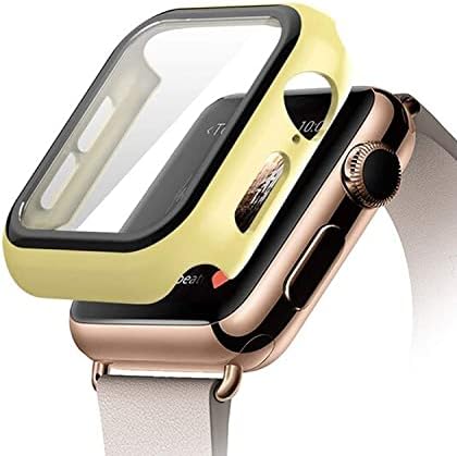 Alternative view of Apple Watch Seri 38MM /40MM /41MM ile Uyumlu Kasa ve Ekran Koruyucu Kılıf Temperli Cam 360 Derece Koruyucu