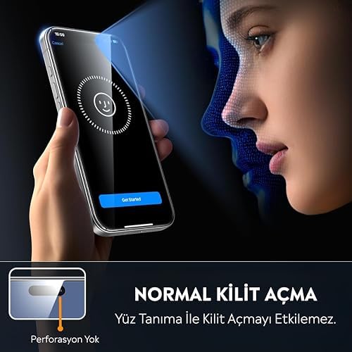 iPhone 16 Pro İçin Ultra Şeffaf Full Ekran Korumalı Temperli Cam Ekran Koruyucu - Görsel 2