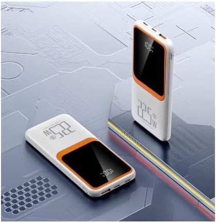 H32 10000 mah power bank PD 20W ve USB 22.5W FAST HIZLI ŞARJ DAHİLİ TYPE C VE LİGHTNİNG KABLOLU DÜNYA STANDARTLARINA UYGUN POLYMER BATARYA BİREBİR AMPER LCD GÖSTERGELİ POWERBANK (BEYAZ) - Görsel 3