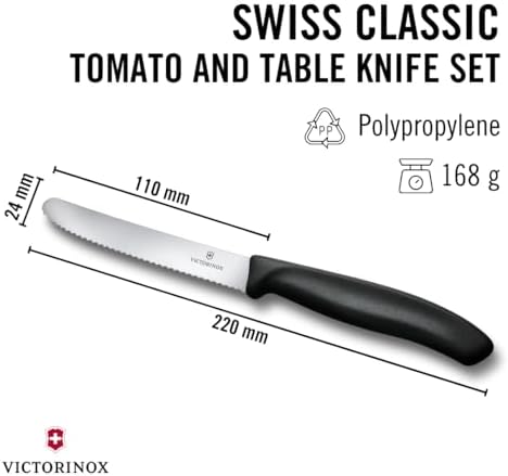 6.7833.6 SwissClassic Blisterli Siyah 6lı Domates Bıçağı