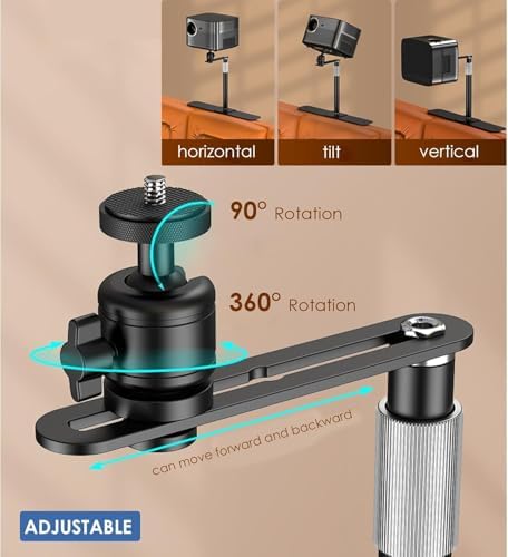 Alternative view of Ayarlanabilir Projeksiyon Standı, 24 cm - 40 cm Yükseklik Uzatma, Çoğu Projektör, Telefon ve Kamera ile Uyumlu, Taşınabilir Tasarım, 360° Açı Ayarı, Yüksek Mukavemetli Alaşımlı Çelik | TY11