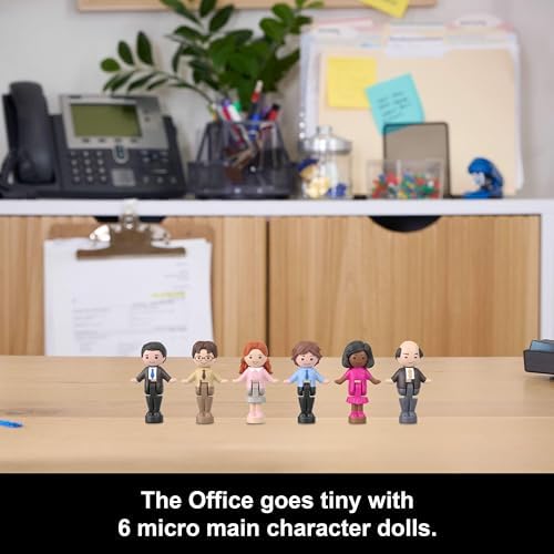 Polly Pocket ve The Office mini oyun seti, 6 karakter figürü ve 9 aksesuar, koleksiyona uygun Partnership oyuncağı, kupa bardak şeklinde, JCC19 - Görsel 2