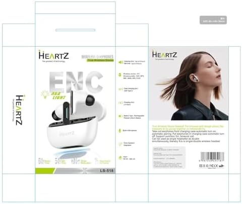 Alternative view of ANC ENC Kablosuz Bluetooth Kulaklık 5.4 Version Son Hız Bağlantı, Uzun Şarj Kapasitesi, Ses Asistanı, Beyaz 10 Metre çekiş mesafesi Pürüzsüz Ses kalitesi gürültü engelleme ve A Plus mikrofon