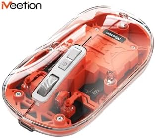 Meetion | BTM005 | Turuncu | Saydam Ofis Mouse | 2.4G Kablosuz + Çift Bluetooth | Sessiz Tıklama | 2400 DPI - Görsel 3
