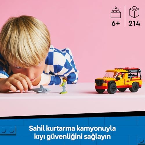 Alternative view of City Cankurtaran Kamyoneti 60453-6 Yaş ve Üzeri Çocuklar için 2 Minifigür ve Köpek Balığı Figürü İçeren Yaratıcı Oyuncak Yapım Seti, Doğum Günü Hediyesi (214 Parça)