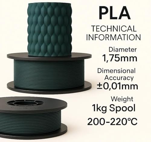 Pla+ Filament 1.75mm 1 Kg - Petrol Yeşili - Görsel 3