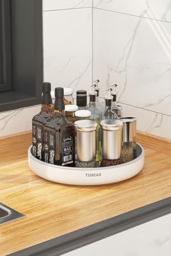 360° Dönen 25 cm Mutfak Kiler Banyo Düzenleyici Döner Raf cin876 - Görsel 3