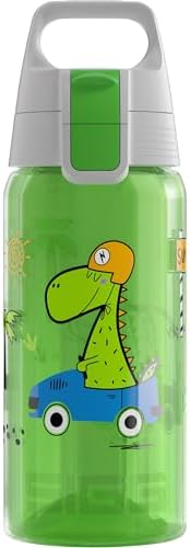 Alternative view of - Viva One Dino Race çocuk içecek şişesi, özel sürüm, gazlı içecekler için uygundur, sızdırmaz, bulaşık makinesinde yıkanabilir, BPA içermez, spor ve okul, mavi, 0,5 l