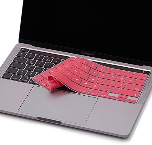 MacBook Pro Türkçe Q Çeviri Klavye Koruyucu US ANSI Amerikan Düz Enter A2338 M1 M2 A2251 A2289 A2141 Uyumlu Silikon Keyboard Cover Pembe - Görsel 3