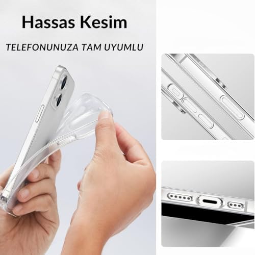 Udilla iPhone 11 Pro Max ile Uyumlu Şeffaf ve Sararmaya Dayanıklı Silikon Kılıf, Extra İnce ve Yumuşak Model (iPhone 11 Pro Max)