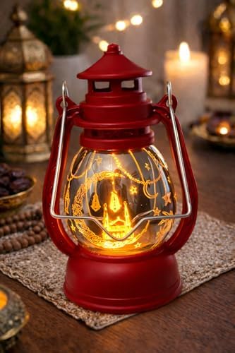 Pilli led ışık, Askılı Fener Süsü SARI Işıklar Peri Işıkları Aydınlatmalı Şerit Led Ramazan Süsü Led Işık Kırmızı - Görsel 2