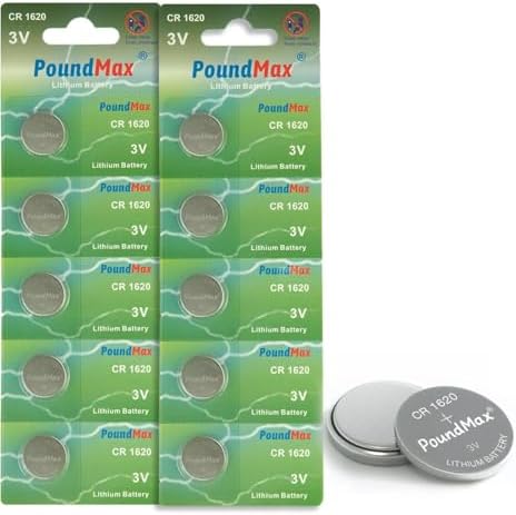 10 x PoundMax 1620 CR1620 DL1620 3V Lityum Madeni Para Pilleri