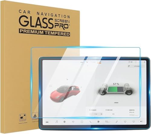 Tesla Model 3 (2024/2025/2026) ve Model Y (2024/2025), Model Y Standard 2026 15.4" Multimedya Dokunmatik Ekran Koruyucu Temperli Cam – Kenarlarda Güvenli Boşluk Tasarımı, 99% HD Şeffaflık - Görsel 3
