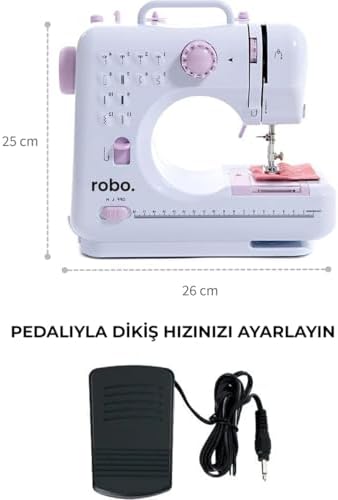 Alternative view of ROBO 12 Fonksiyonlu Dikiş Makinesi, Beyaz, 2 Yıl Garantili, 50/60 Hz