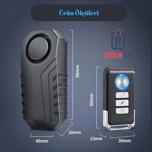 Ht-53 Motosiklet Bisiklet Alarmı Uzaktan Kumandalı 113db Su Geçirmez Kablosuz Hırsızlık Koruması Alarm Bisiklet Araba Scooter Pilli