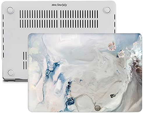 MacBook Pro 15 Mermer Desenli Kılıf A1707 A1990 Uyumlu Baskılı Sert Kılıf İnce Hafif Koruyucu Kapak R-39 - Görsel 3