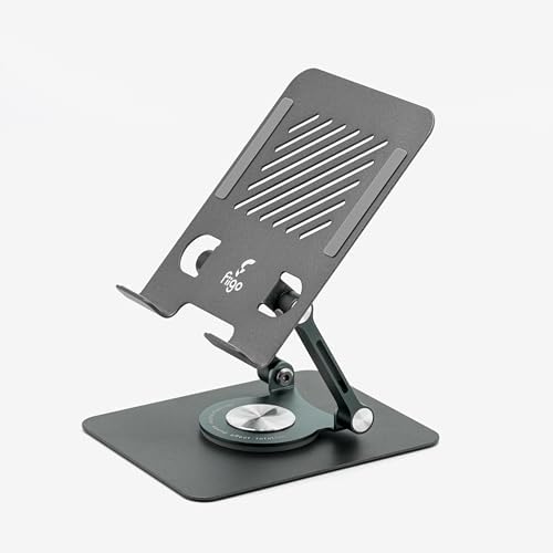 fiigo 360 Derece Dönebilen Tablet ve Telefon Standı Metal Grey
