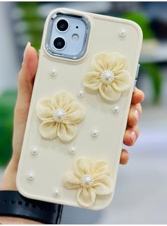Iphone 11 ile Uyumlu Tül Çiçek Tasarımlı Oyuncaklı Esnek Silikon Kılıf