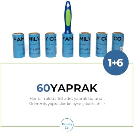 Kedi Köpek Saç Kıl Tüy Toplayıcı Rulo 1 Rulo 6 Yedek Her Biri 60 Yaprak Toplam 420 Yaprak - Görsel 3