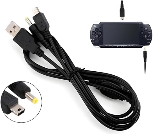 POP KONSOL PSP Şarj ve Data Kablosu PSP 1000 2000 3000 E1004 Uyumlu PlayStation Portable Film Video Müzik Oyun Transfer 2in1 USB Kablo