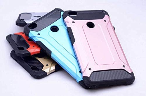 P9 Lite 2017 ile uyumlu Çİft Katman Koruyucu Crash Military Tank Kılıf - Kırmızı